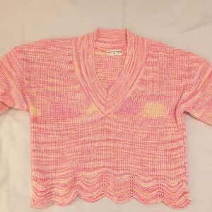 Electric & Rose Pink and Yellow Knit Top